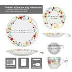 30tlg Kombiservice VARIANT BLÜMCHEN für 6 Personen aus Porzellan_Bild_8