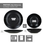 12tlg Tafelservice Panther matt schwarz für 6 Personen aus Steingut – 161947 + 161948_Bild_6