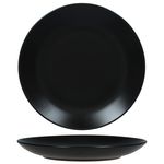 12tlg Frühstücksset Panther matt schwarz für 6 Personen aus Steingut - 161949 + 161950_Bild_3