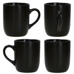 12tlg Frühstücksset Panther matt schwarz für 6 Personen aus Steingut - 161949 + 161950_Bild_5