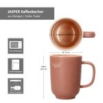 6er Set Jasper Puder Kaffeebecher aus Steingut - 414448_Bild_6