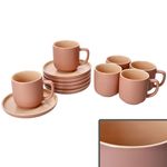 6er Set Jasper Puder Espressotasse mit Untertasse aus Steingut - 6x 414479 + 6x 414493 _Bild_2