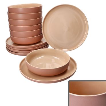 12tlg Tafelservice Jasper Puder aus Steingut - 6x 414516  & 6x 414547_Bild_6