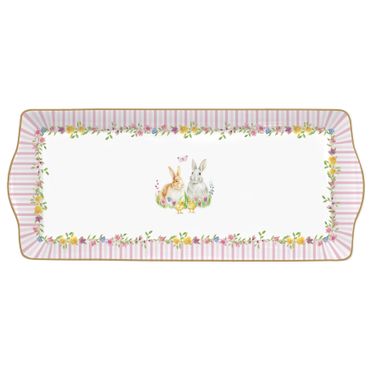 HAPPY EASTER Kuchenplatte rechteckig aus Porzellan – R1109_Bild_1