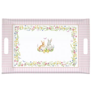 HAPPY EASTER Tablett rechteckig 47x31cm aus Kunststoff– RPA02_Bild_1