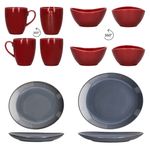 16tlg Kombiservice NATURAL blau & rot für 4 Personen aus Steingut - 582711_Bild_4