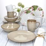 12tlg Frühstücksset OSSIA Exotic Tearose SAND für 4 Personen aus Steingut - 582760_Bild_3