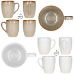 12tlg Frühstücksset OSSIA Exotic Tearose SAND für 4 Personen aus Steingut - 582760_Bild_6