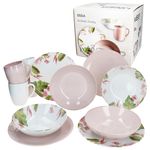 12tlg Frühstücksset OSSIA Exotic Tearose ROSA für 4 Personen aus Steingut - 582750_Bild_2