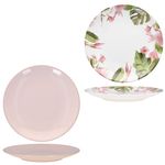 12tlg Frühstücksset OSSIA Exotic Tearose ROSA für 4 Personen aus Steingut - 582750_Bild_3