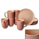 12tlg Frühstücksset Jasper Puder für 6 Personen aus Steingut - 6x 414448 + 6x 414509_Bild_2