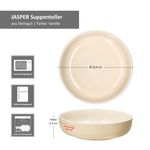 6er Set Jasper Vanille Suppenteller aus Steingut - 403602_Bild_5