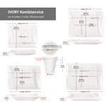 30tlg. Kombiservice IVORY Porzellan für 6 Personen_Bild_6