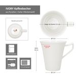 6er Set Kaffeebecher IVORY aus Porzellan für 6 Personen_Bild_7
