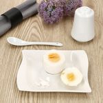 6er Set Eierbecher mit Ablage IVORY aus Porzellan für 6 Personen_Bild_3