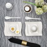 6er Set Eierbecher mit Ablage IVORY aus Porzellan für 6 Personen_Bild_5