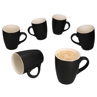 6er Set CREAMY NERO Kaffeebecher mit Henkel - 24304296_Bild_1