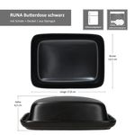 RUNA Butterdose mit Deckel schwarz aus Steingut - 24302141_Bild_7