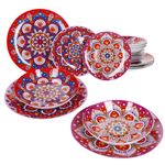 18tlg Tellerset BAYRAM ROSA ROT für 6 Personen aus Steingut - 24327265_Bild_2