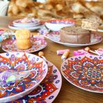 18tlg Tellerset BAYRAM ROSA ROT für 6 Personen aus Steingut - 24327265_Bild_3