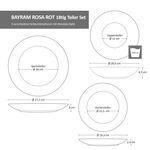 18tlg Tellerset BAYRAM ROSA ROT für 6 Personen aus Steingut - 24327265_Bild_6