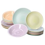 18tlg Tellerset PASTELLO bunt für 6 Personen aus Steingut - 24327144_Bild_1