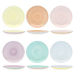 18tlg Tellerset PASTELLO bunt für 6 Personen aus Steingut - 24327144_Bild_4