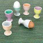 6er Set Eierbecher PASTELLO bunt für 6 Personen aus Steingut - 24326244_Bild_3