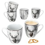 6er Set Kaffeebecher mit Henkel ALOIS Porzellan für 6 Personen_Bild_1