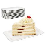 12er Set PUR Pappteller klein rechteckig aus Porzellan weiß - 24302118_Bild_1