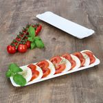 6er Set PUR Pappteller groß länglich aus Porzellan weiß - 24302112_Bild_3