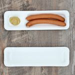 6er Set PUR Pappteller groß länglich aus Porzellan weiß - 24302112_Bild_5