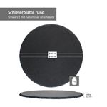 2er Set Schieferplatte rund 30cm Schwarz - 23464626_Bild_7
