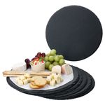 6er Set Schieferplatte rund 30cm Schwarz - 23464626_Bild_1
