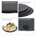 6er Set Schieferplatte rund 30cm Schwarz - 23464626_Bild_5