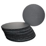 12er Set Schieferplatte rund 30cm Schwarz - 23464626_Bild_2