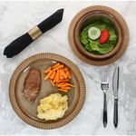 18tlg Tellerset BISTRO braun für 6 Personen aus Steingut – 24327370_Bild_3