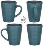 6er Set ROME Weiß & Blau Kaffeebecher mit Henkel für 6 Personen aus Steingut - 3x 24323292 & 3x 24323268_Bild_4