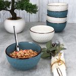 6er Set ROME Weiß & Blau Müslischalen für 6 Personen aus Steingut - 3x 24323286 & 3x 24323262_Bild_3