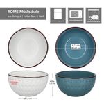 6er Set ROME Weiß & Blau Müslischalen für 6 Personen aus Steingut - 3x 24323286 & 3x 24323262_Bild_6