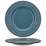 6er Set ROME Weiß & Blau Kuchenteller für 6 Personen aus Steingut - 3x 24323280 & 3x 24232356_Bild_4