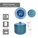 Jasper Ozeanblau Zuckerdose mit Deckel aus Steingut - 414417_Bild_4