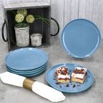 4er Set Jasper Ozeanblau Kuchenteller aus Steingut - 414356_Bild_3
