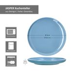 4er Set Jasper Ozeanblau Kuchenteller aus Steingut - 414356_Bild_5