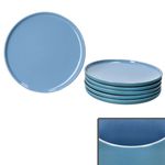 6er Set Jasper Ozeanblau Kuchenteller aus Steingut - 414356_Bild_2