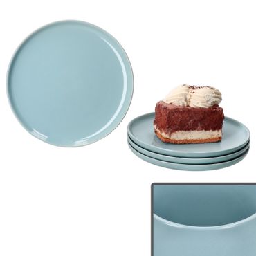 4er Set Jasper Graublau Kuchenteller aus Steingut - 414165_Bild_1