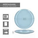 4er Set Jasper Graublau Kuchenteller aus Steingut - 414165_Bild_5