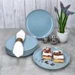 6er Set Jasper Graublau Kuchenteller aus Steingut - 414165_Bild_3