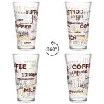 6er Set CANDY Latte Macchiato Gläser mit Schrift-Dekor 380ml_Bild_2