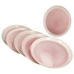 6er Set REACTIVE GLAZE PARIS Speiseteller Creme & Pink aus Steingut_Bild_2